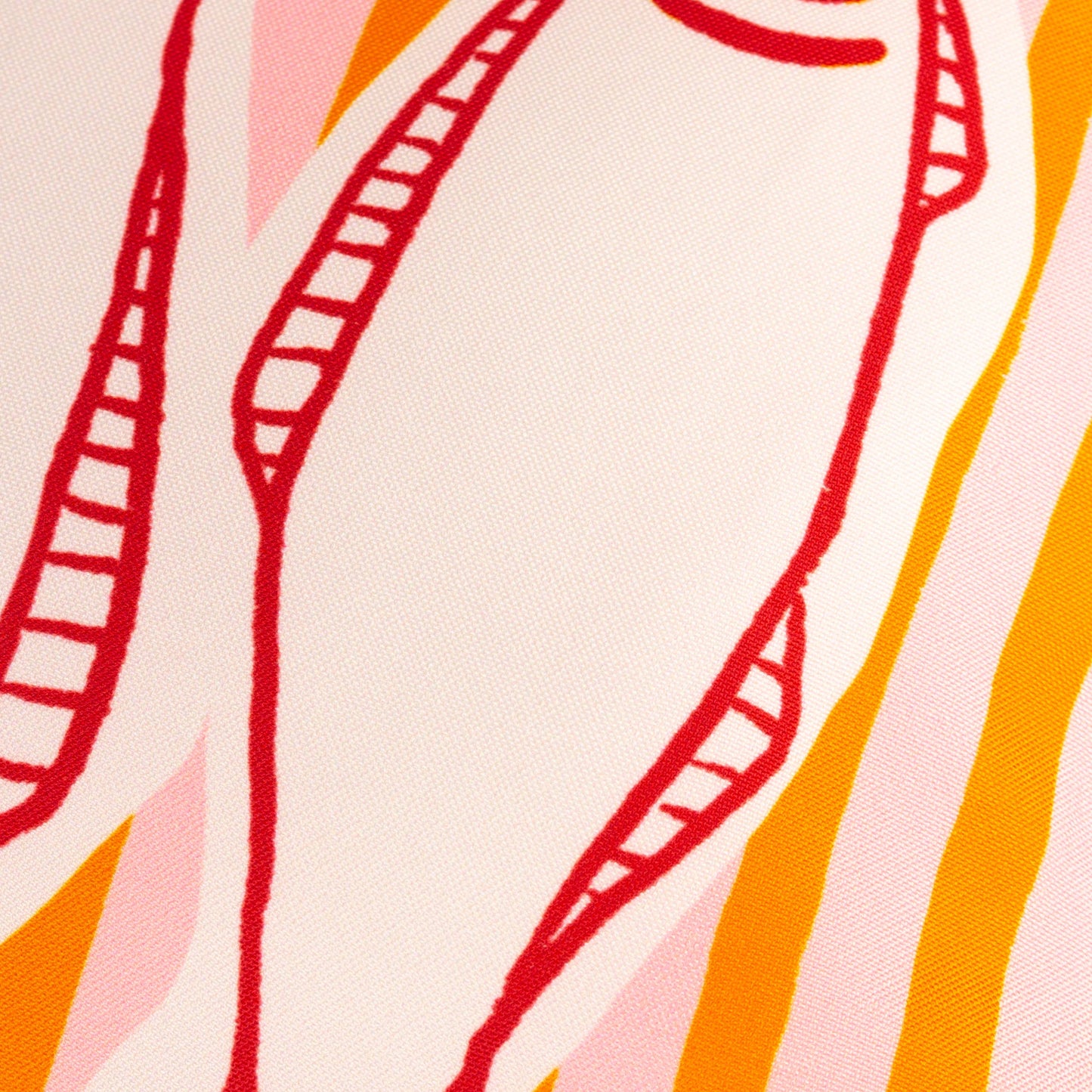 Housse de coussin d'extérieur Sardines Méditerranéennes Rose/Orange 45 x 45 cm