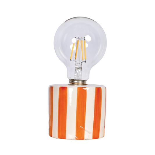 Lampe led rayure orange à piles