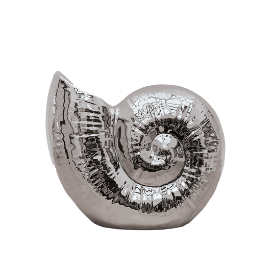 Vase ceramic Coquillage argenté