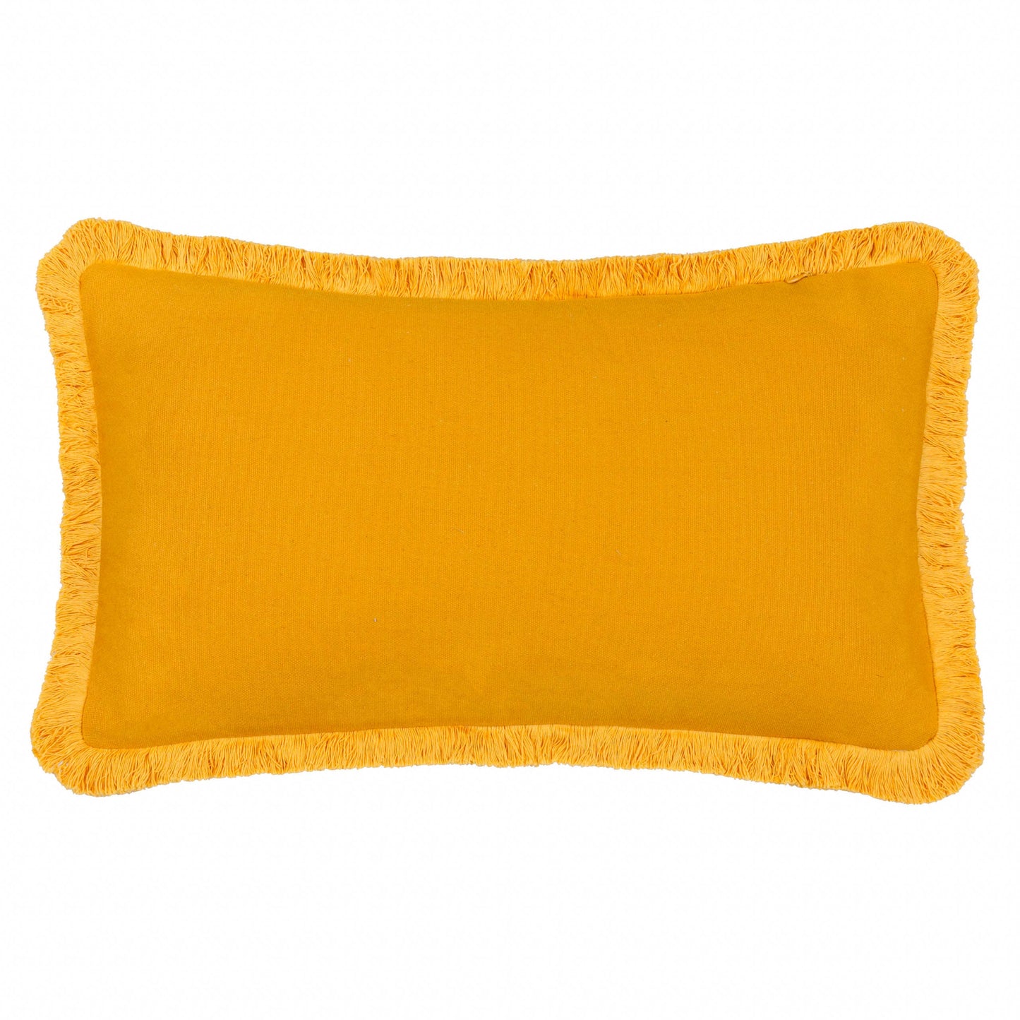 Housse de coussin brodé Soleil jaune 30 x 50 cm