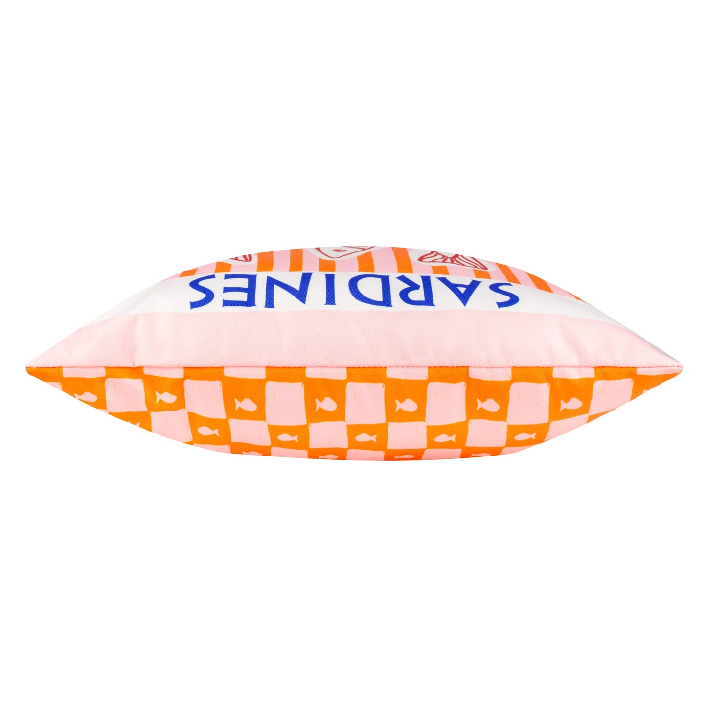 Housse de coussin d'extérieur Sardines Méditerranéennes Rose/Orange 45 x 45 cm