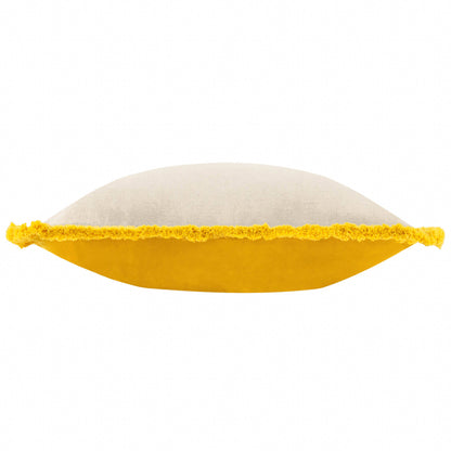 Housse de coussin brodé Soleil jaune 30 x 50 cm