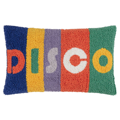 Housse de coussin tricoté Disco multicolore 30 x 50 cm